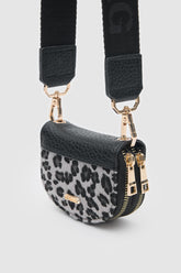 Jefece Gri Leopar Desen Çanta Cüzdan