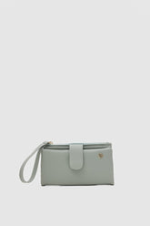 Etras Pasaport Bölmeli Mint Renk Çok Gözlü Kadın Cüzdan