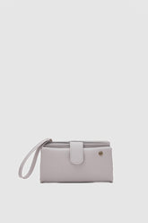 Etras Pasaport Bölmeli Gri Renk Çok Gözlü Kadın Cüzdan