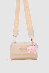 Şapkalı Pembe Renk Çanta Cüzdan Charm